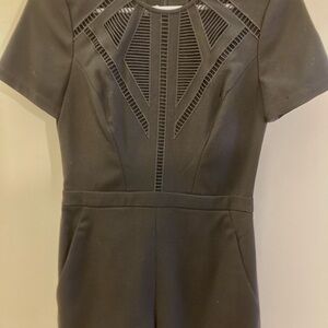 BCBGMaxAzria Romper with Intricate Cutouts